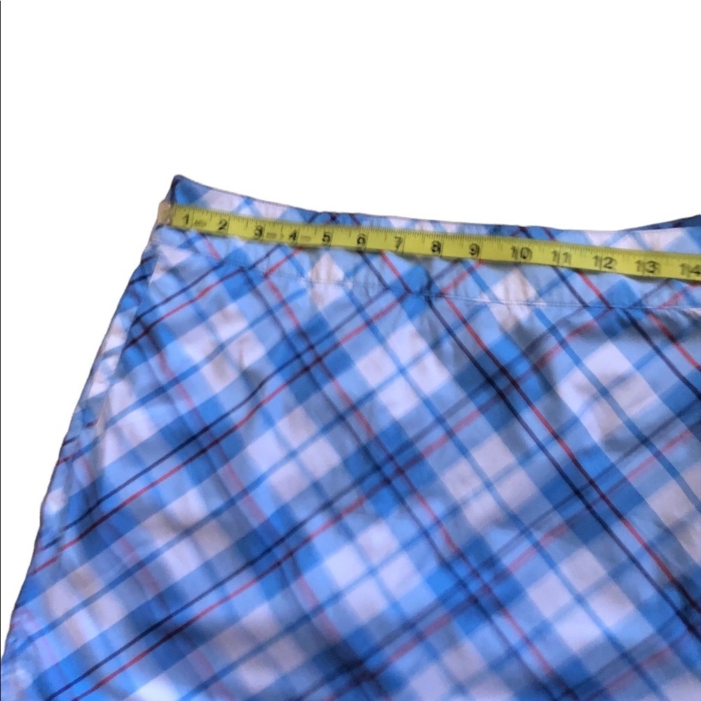 Izod Golf Blue Plaid mid rise Skort size 4 - Picture 6 of 9